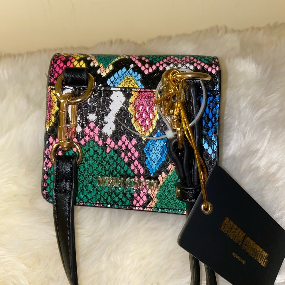 Dream Control Multi Color Python-Embossed Mini Bag - Picture 5 of 13